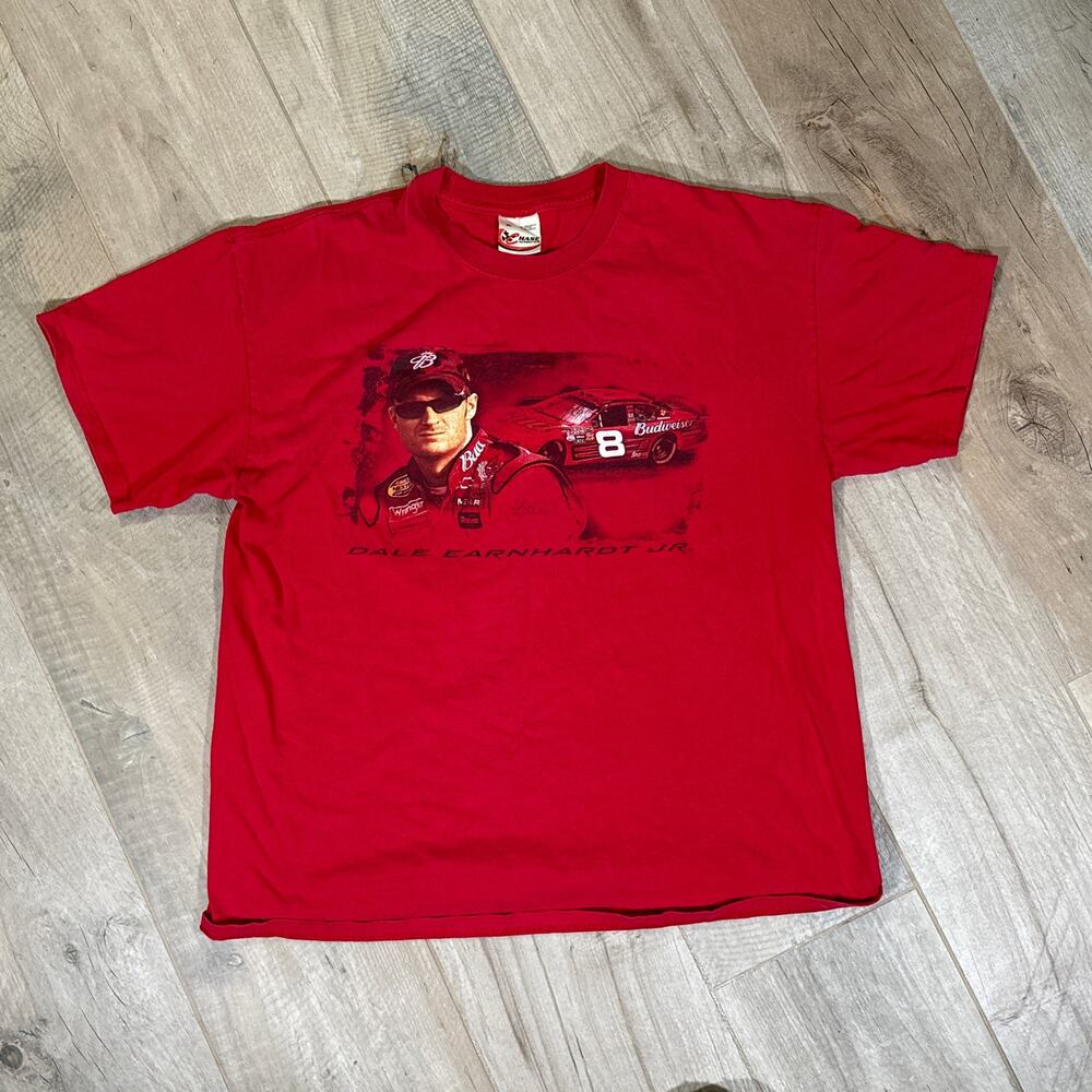 2006 Dale Earnhardt Jr. T-Shirt Red Men's XL #8 Budweiser Racing NASCAR 2-Sided